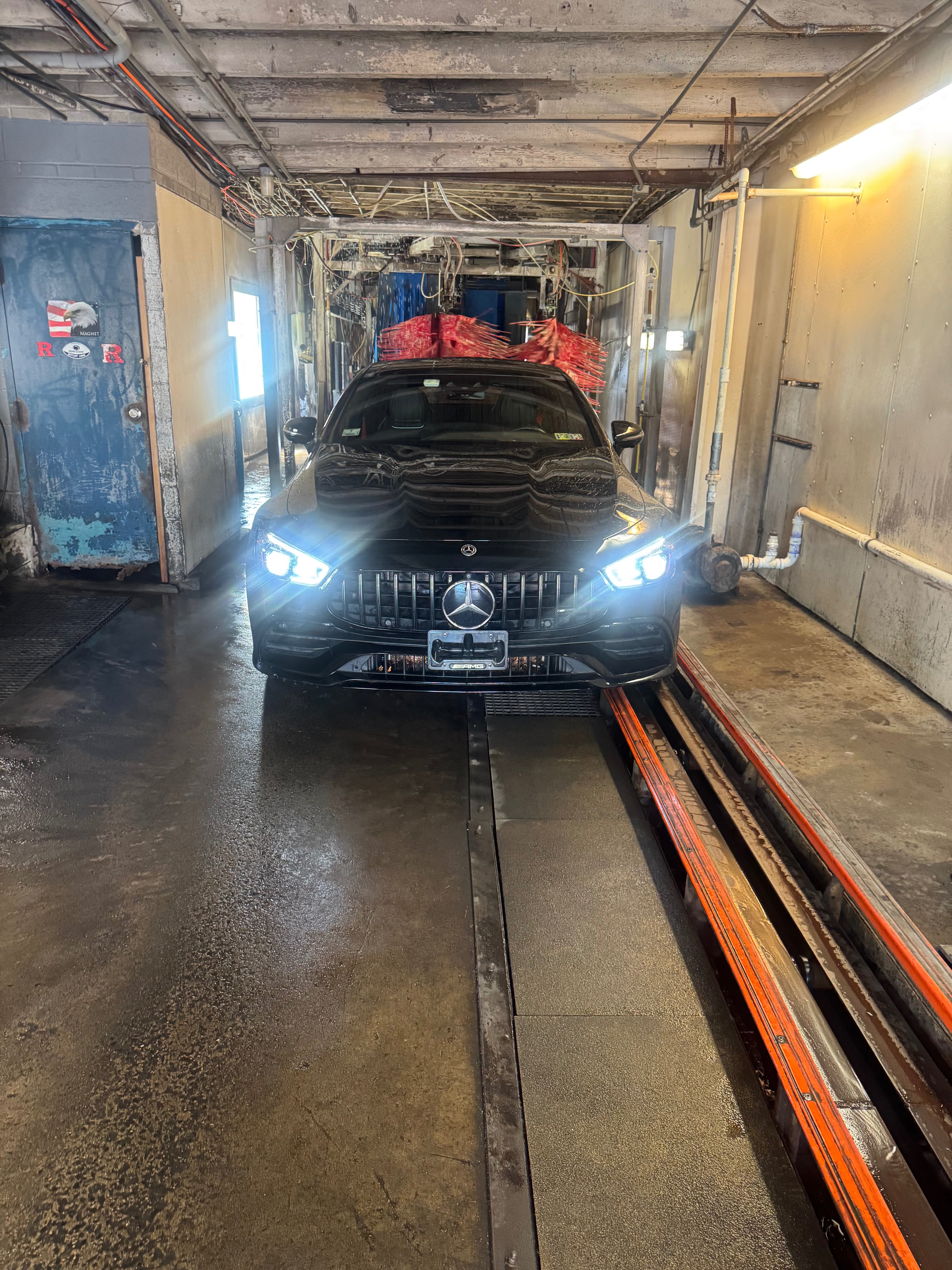 Car being washed in our facility